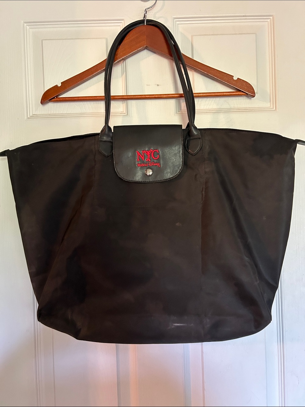 Vintage NYC Disney Store Exclusive Tote Bag with Red NYC Mickey Mouse Embroidery